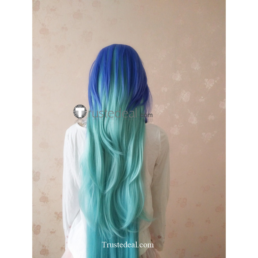 blue wig 150cm