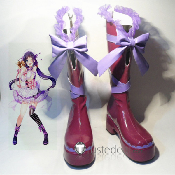 Love Live Nozomi Umi Nico Eli Maki Tojo Kotori Rin Honoka Hanayo Valentine's Day Maid Cosplay Boots Shoes