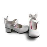 High Platform White Shiny Lolita Shoes
