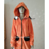 Kakegurui Gambler Runa Yomozuki Orange Fluffy Coat Hoodie Cosplay Costume