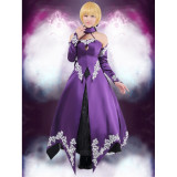 Fate Stay Night Saber Purple Cosplay Costume