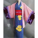 Gintama Tsukuyo Flowers Painted Kimono Cosplay Costume