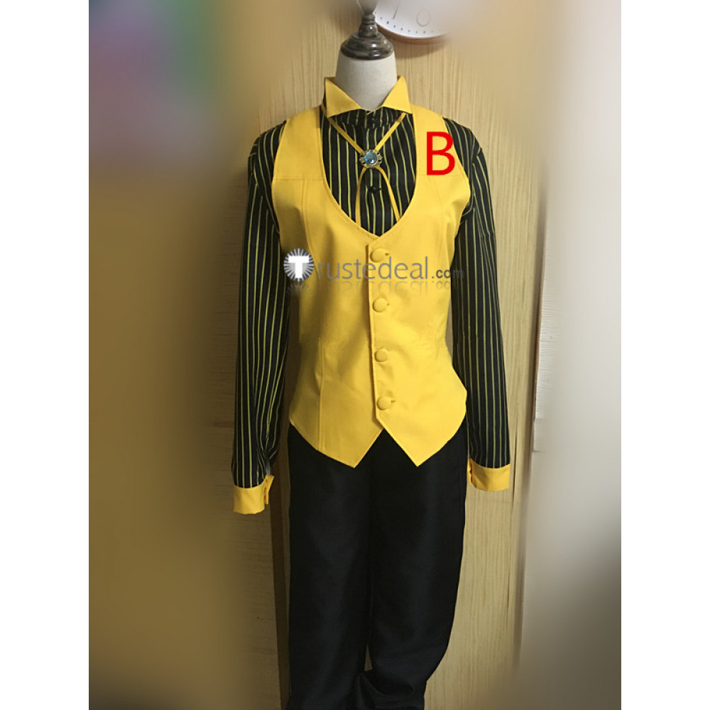 Bill Cipher Human Cosplay Costume yellow with high hat1 