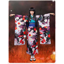 Hell Girl Jigoku Shoujo Futakomori Ai Enma Kimono Cosplay Costume 4
