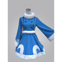 League of Legends Winter Wonderland Snow Lulu Blue Dress Cosplay Costume1