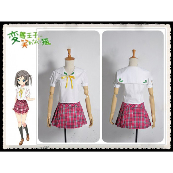 Hentai Ouji To Warawanai Neko Tsutsukakushi Tsukiko and Azuki Azusa School Cosplay Costume