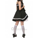 Cotton White Black Sleeveless Bow Lolita Dress(CX419)