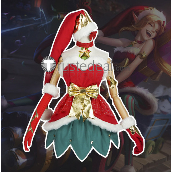 League of Legends Ambitious Elf Jinx Christmas Cosplay Costume