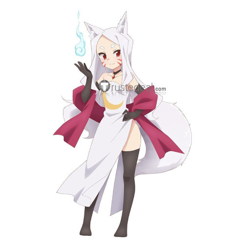 Sewayaki Kitsune no Senko-san Shiro White Red Cosplay Costume