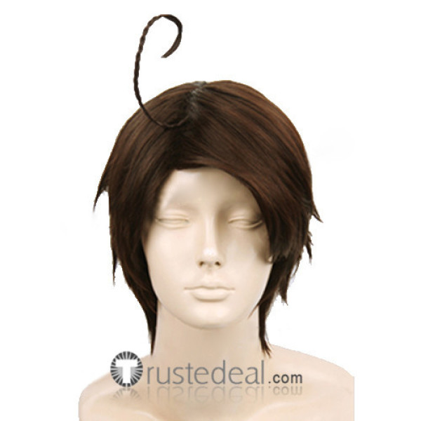 Hetalia Axis Powers APH Austria Roderich Edelstein Dark Brown Cosplay Wig