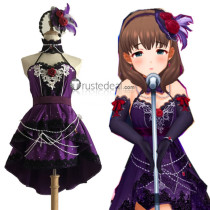 The Idolmaster Cinderella Girls Mayu Sakuma Starlight Master Halloween Purple Dress Cosplay Costume