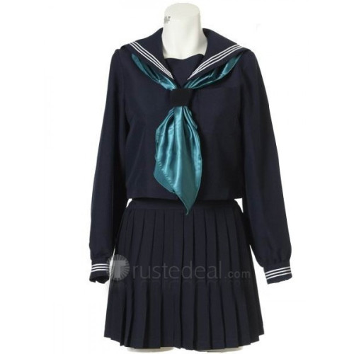 Long Sleeves Sailor School Uniform Cosplay Costume