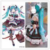 Vocaloid Hatsune Miku Chocolatier Valentine's Day Lolita Maid Cosplay Costume