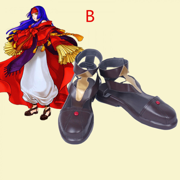 Fire Emblem: Path of Radiance Sanaki Kirsch Altina Brown Cosplay Shoes Boots