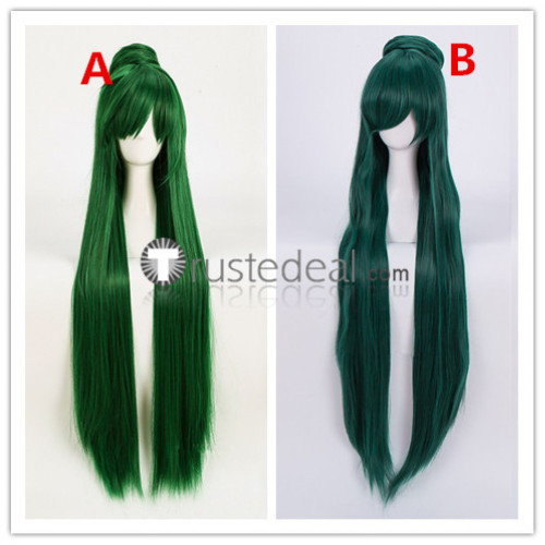 Sailor Moon Sailor Pluto Setsuna Meioh Dark Green Cosplay Wig