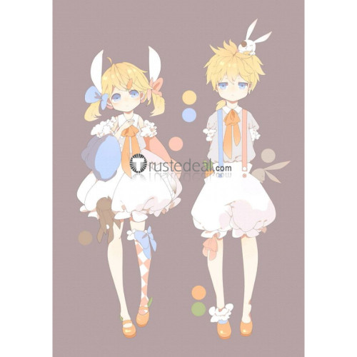 Vocaloid Kagamine Rin Len Lost Forest and Rabbit Blonde Cosplay Wigs