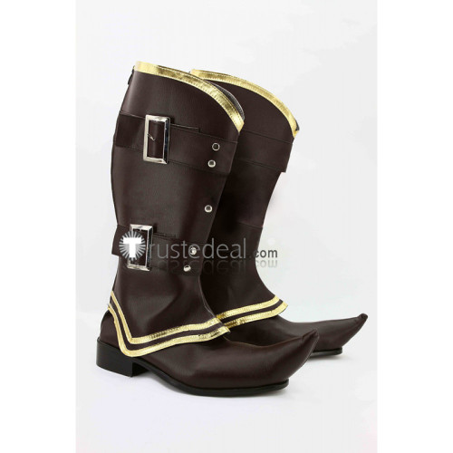 League of Legends LOL Twisted Fate The Card Master Brown Cosplay Boots Shoes