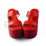 Red Patent Leather Lolita Sandals