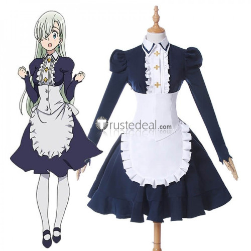The Seven Deadly Sins Revival of The Commandments Elizabeth Liones Maid Cosplay Costume