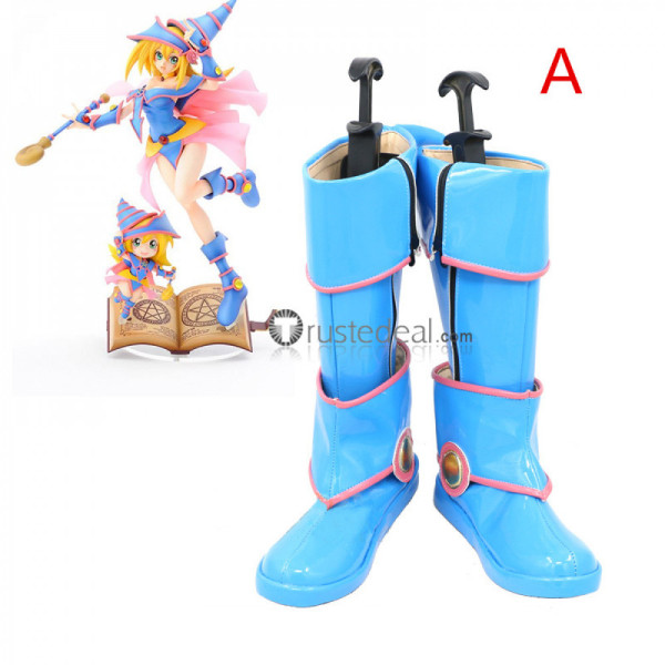 YuGiOh Dark Magician Girl Blue Cosplay Boots Shoes