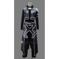 Sword Art Online ALfheim Online Kirito Cosplay Costume Black Pleather