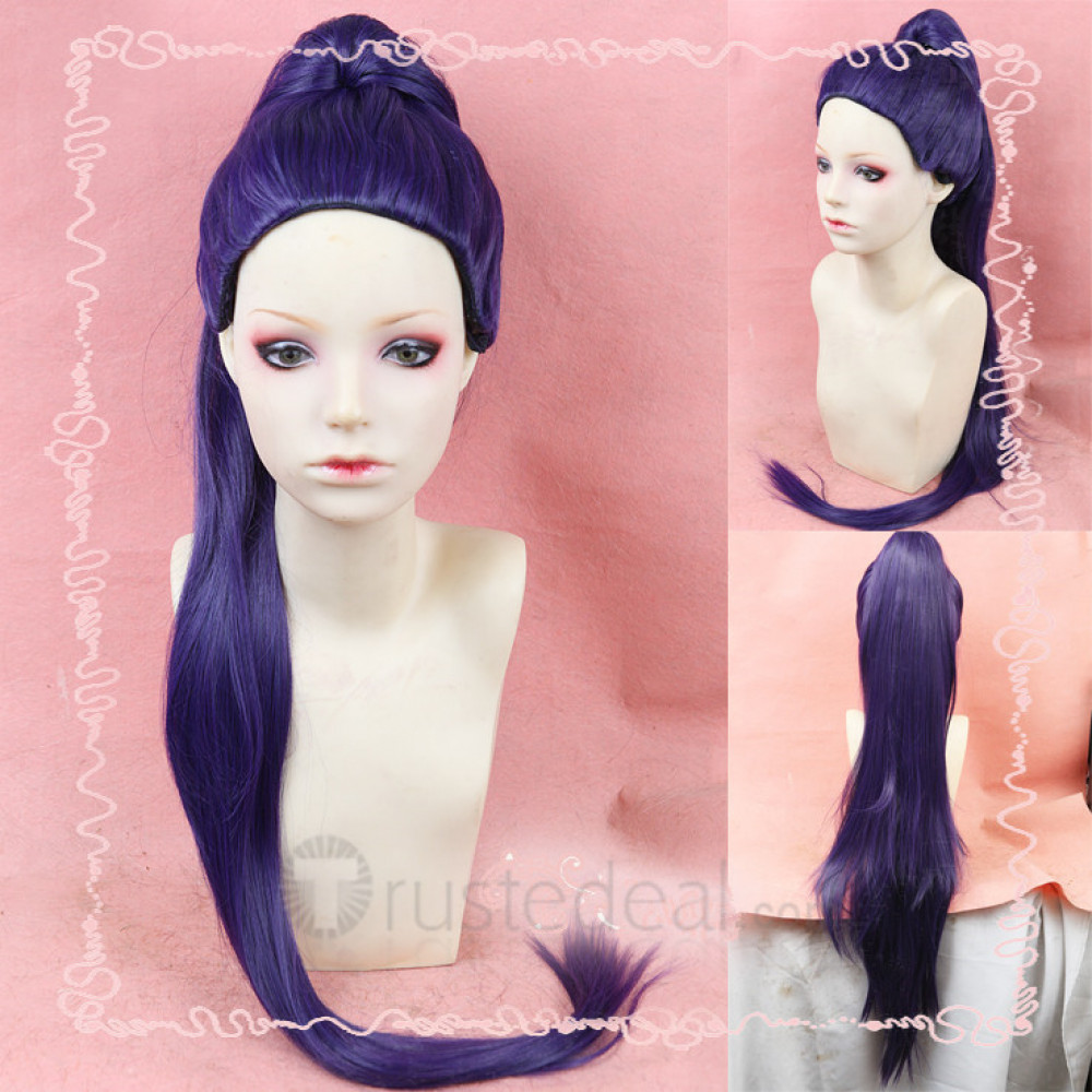 Dark purple 2025 cosplay wig
