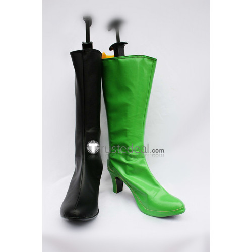 Kim Possible Shego Blak Green Cosplay Shoes Boots