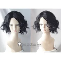 Short Wavy Black Daily Wear Cosplay Wig