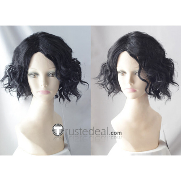 Short Wavy Black Daily Wear Cosplay Wig