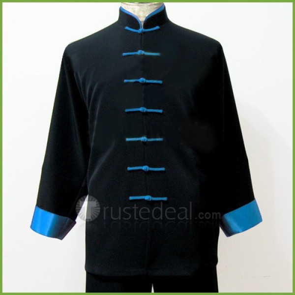 Black Zigong Lint Tai Chi / Ji Coat and Pants