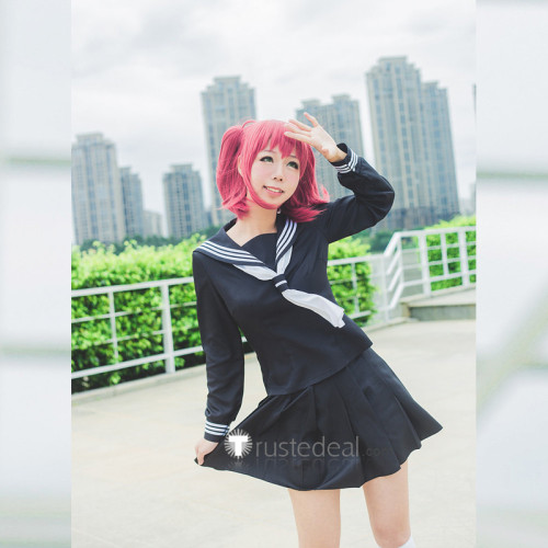 Love Live! Sunshine Aqours Ruby Chika Dia Riku Kanan Yoshiko Black JK School Uniform Cosplay Costume