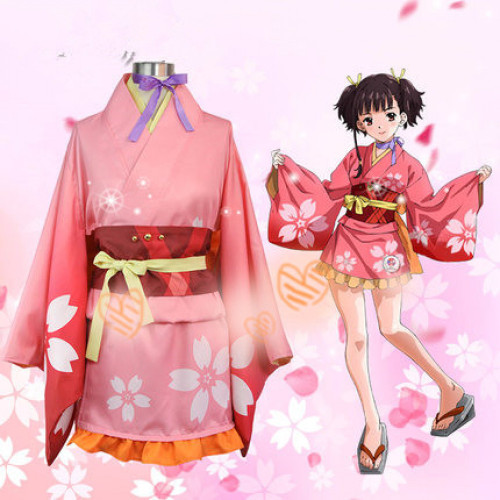 Koutetsujou no Kabaneri Mumei Pink Kimono Cosplay Costume