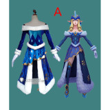 League of Legends LOL Winter Wonder Soraka Snowdown Cosplay Costume