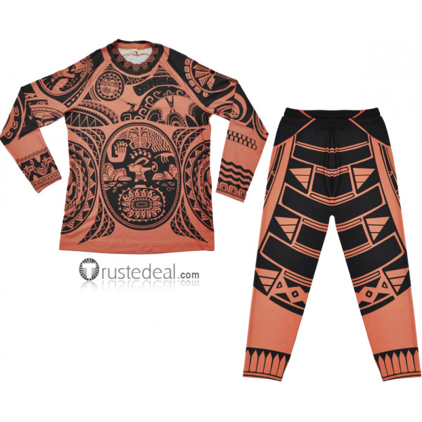 Moana 2016 Film Maui Tattoo Cosplay Costume