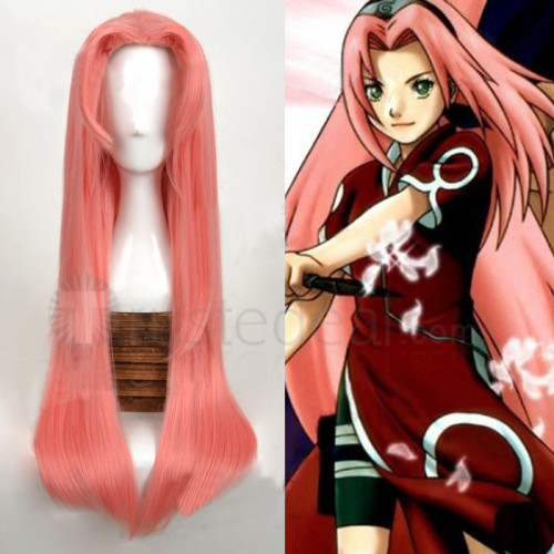 Naruto Sakura Haruno Long Pink Cosplay Wig