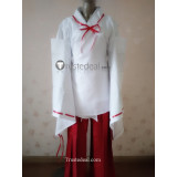 InuYasha Kikyo Miko Red White Kimono Cosplay Costume
