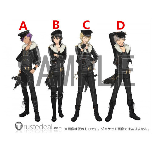 Ensemble Stars Undead Oogami Koga Rei Sakuma Kaoru Hakaze Adonis Otogari Black Jacket Cosplay Costumes