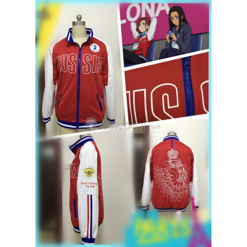 Yuri on Ice Mila Babicheva Red White Jacket Cosplay Costume