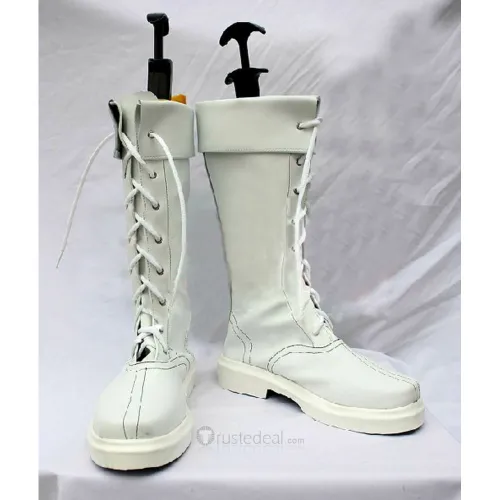 Street Fighter CHUN LI White Cosplay Boots Shoes