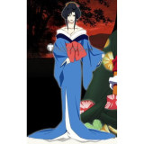Hell Girl Jigoku Shoujo Girl from Hell Hone Onna Blue Kimono Cosplay Costume 2