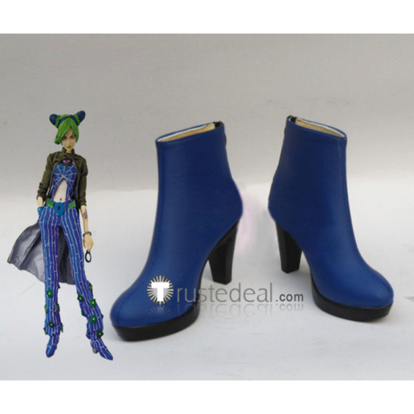 Jojo's Bizarre Adventure Jolyne Cujoh Blue Cosplay Shoes