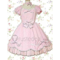 Cotton Pink Ruffles Bow Lolita Dress