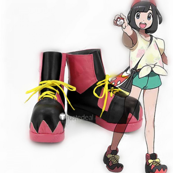 Pokemon Sun and Moon Heroine Selene Cosplay Shoes Boots