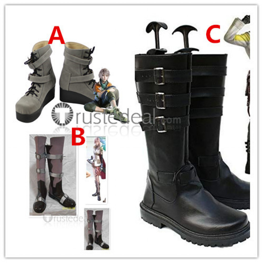 Details about   Final Fantasy XIII 13 Cosplay Costume Lightning Cosplay Boots Shoes costom FF.34 