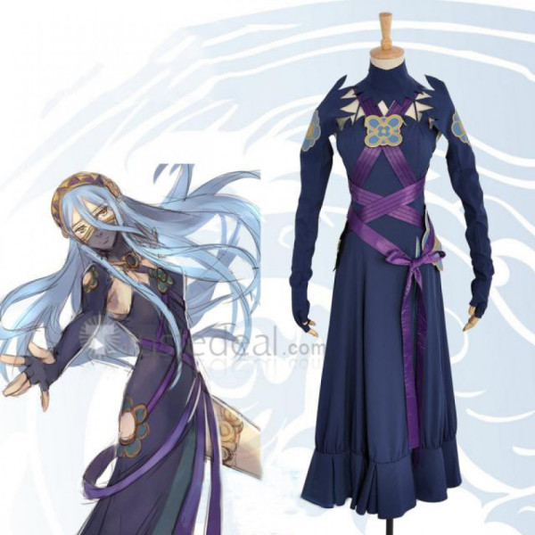 Fire Emblem Fates Conquest Azura Aqua Blue and White Cosplay Costumes