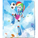 My Little Pony Equestria Girls Human Rainbow Dash Blue White Cosplay Costume