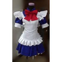 Ikki Tousen Battle Vixens Shimei Ryomou Maid White Blue Cosplay Costume