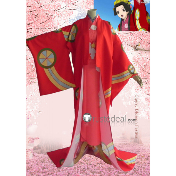Gintama Tokugawa Soyo Princess Soyo Red Kimono Cosplay Costume