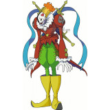 Digimon Adventure Dark Masters Wizard Digimon Piemon Clown Red Green Cosplay Costume