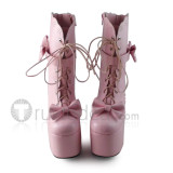 Girl High Platform Sweet Pink Lolita Boots
